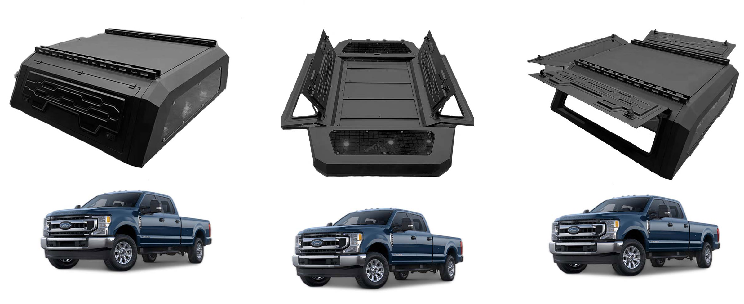 2020 Ford F250 Aluminum Canopy Waterproof Anti-rusted Accessory Pickup Truck Canopy