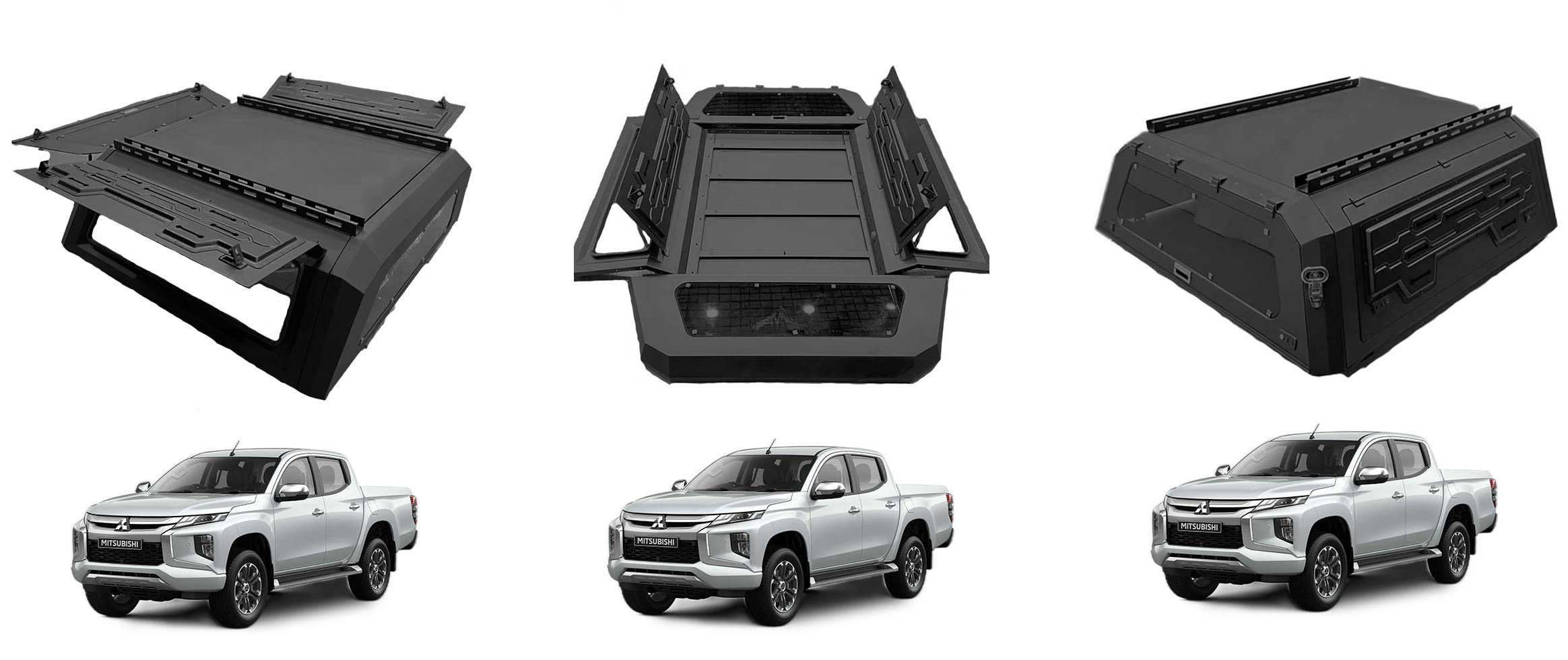 L200 Aluminum Canopy Waterproof Anti-rusted Accessory Pickup Truck Canopy