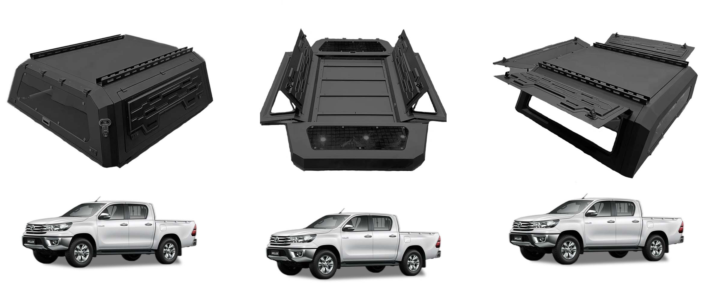 Toyota Hilux Aluminum Canopy Waterproof Anti-rusted Accessory Pickup Truck Canopy