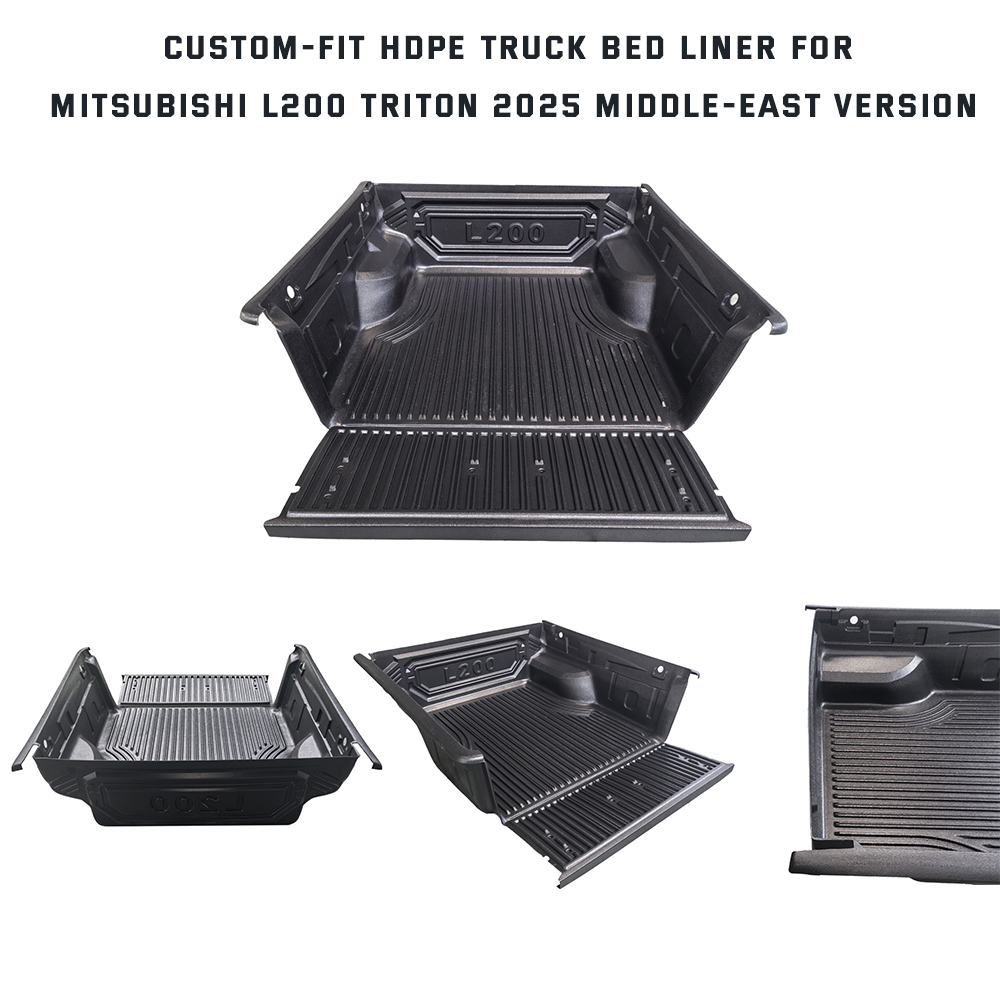 Custom-fit HDPE truck bed liner for Mitsubishi L200 Triton 2025 waterproof trunk liner Middle-east v